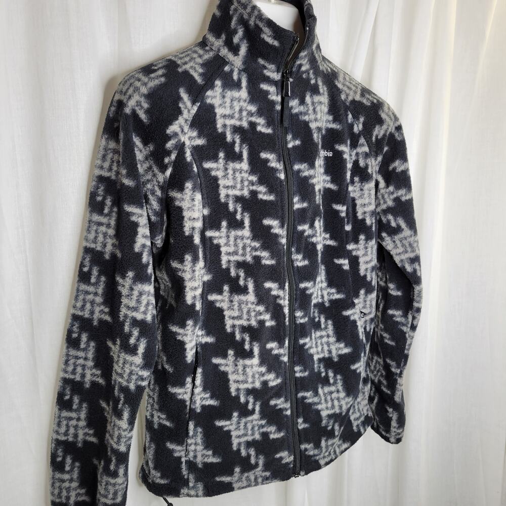 Columbia Women's Gray Hash Pattern Full Zip Fleece, L - Picture 2 of 12